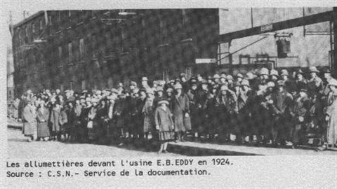 The 1924 Lockout. Group photo including Donalda Charon