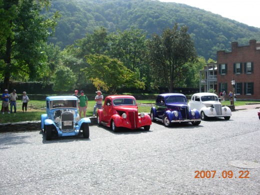 Antique Cars at Harpers Ferry 2007.