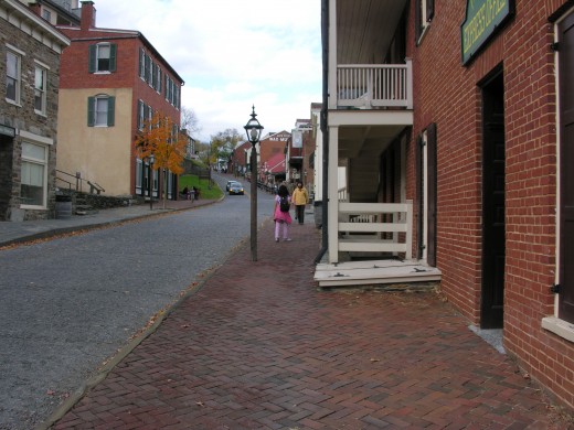 The historic section of Harpers Ferry
