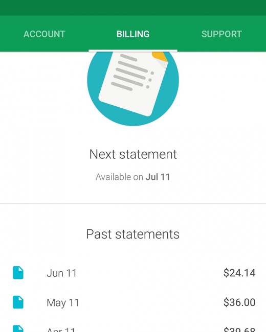 My phone bill in June was exactly $20!
