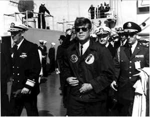 Although he butted heads with some generals, President John F. Kennedy enjoyed broad respect among the armed services because of meritorious conduct in World War II.