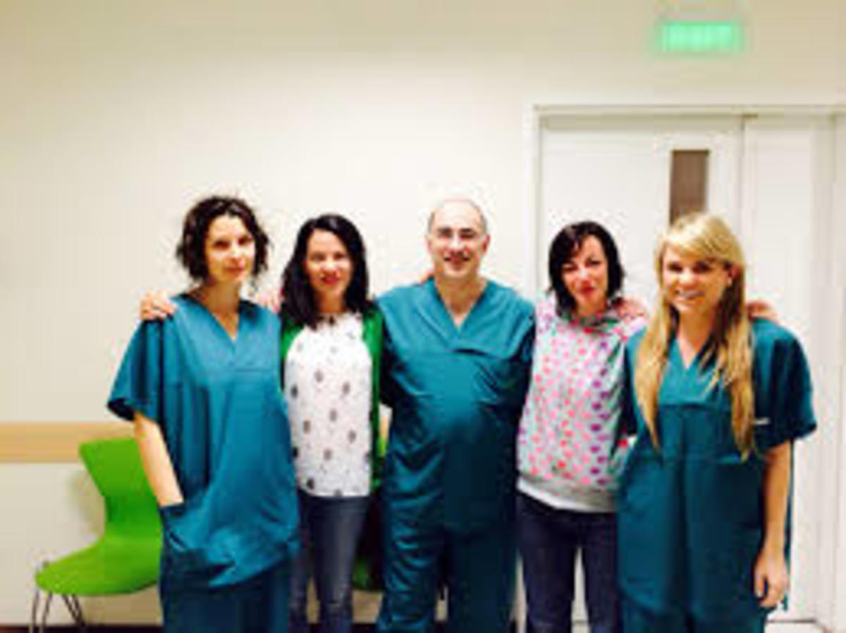 Dr Krigsman, with some of the wonderful Bulgarian mom's Zori and Meena and Dr. Krigsman PA Aftyn. they all help the families that come to Bulgaria. 