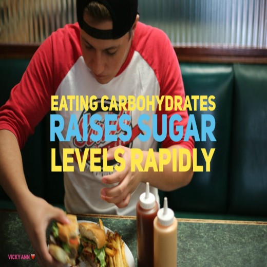 When a child eats carbohydrates their blood sugar rises rapidly. 