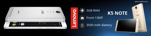 The Dual-SIM Lenovo Vibe K5 Note with Fingerprint Scanner