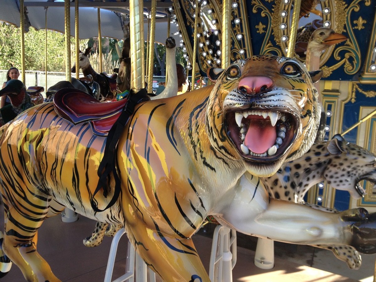 Horses are not the only animals used on carousels.