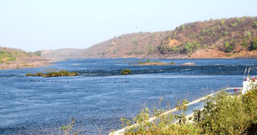 Holy river Narmada, the only river around which a circumambulation (2800 km long)  called Narmada Parikrama is prescribed in the holy scriptures of Hinduism