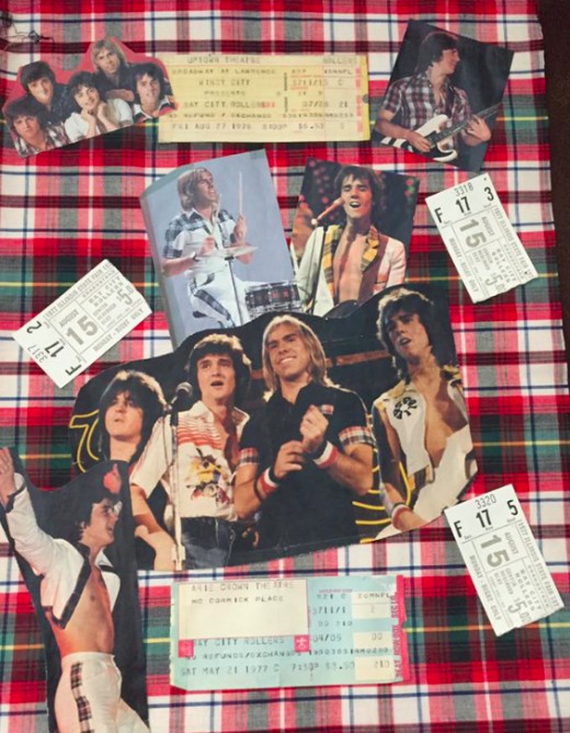 Bay City Rollers Ticket and Photo Montage