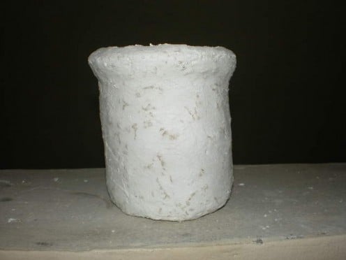 After being polished with compound powder.