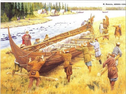 To pass between river heads or around rapids, rocks and waterfalls crews had to take their ships out of the water after first taking down masts and rigging. At a price men were there or nearby to help, sometimes with oxen to move laden vessels 