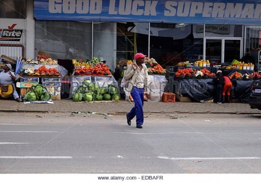 Trading on pavements called "Informal Business" in South Africa 