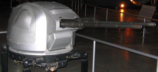 The remote controlled twin 20 mm cannons of the B-36.