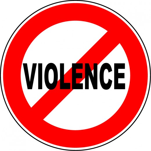 Violence is a big nope.