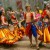A band of gypsy dancers. A band of gypsy dancers.