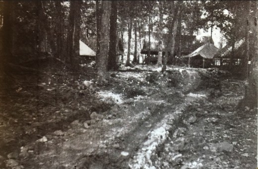 U.S. Sixth Army forces Jungle Camp on Goodenough Island, New Guinea in 1943