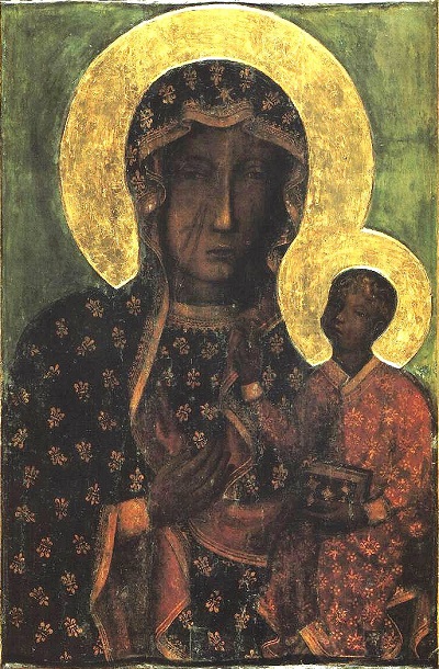Icon of Black Madonna of Czestochowa, one of the national symbols of Poland