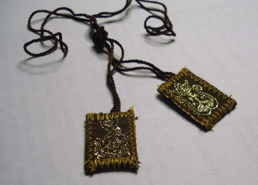 1 of the many devotional scapulars (brown)