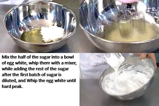 Making the meringue.