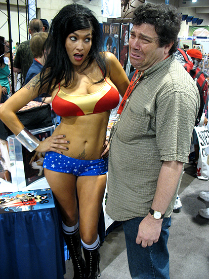 This hot girl is a fortune teller. She tells this sucker that for $100.00, she will tell him his future. Guess what she said? "A pretty woman will fleece your pockets of all you cash."