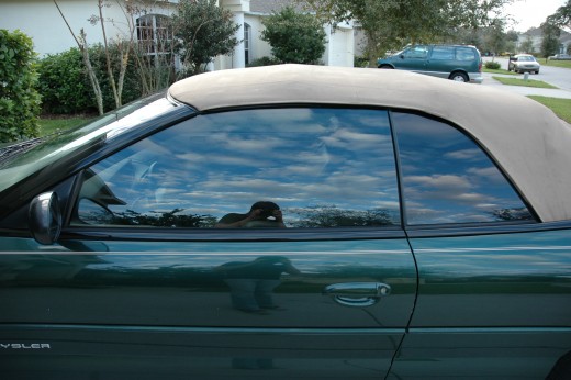 Laminated car window glasses when broken will stick together because of the PVB material that was used to sandwich it.