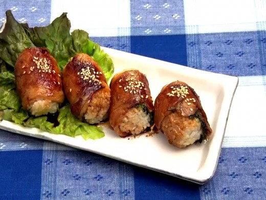 Grilled pork onigiri