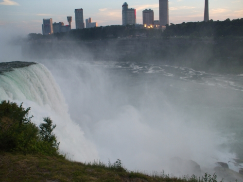 Water falling from a ht. of approx 180ft creating Maid of Mist Water falling from a ht. of approx 180ft creating Maid of Mist