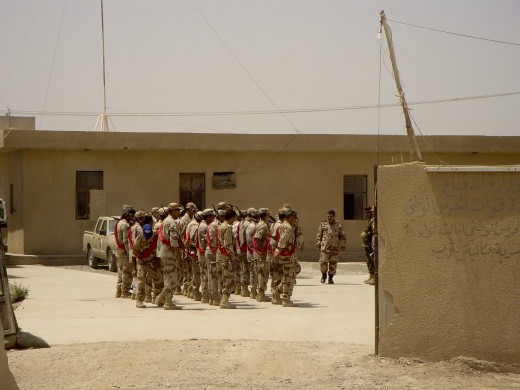 Iraqis on parade.