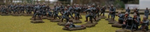Model of German soldiers from WWI.