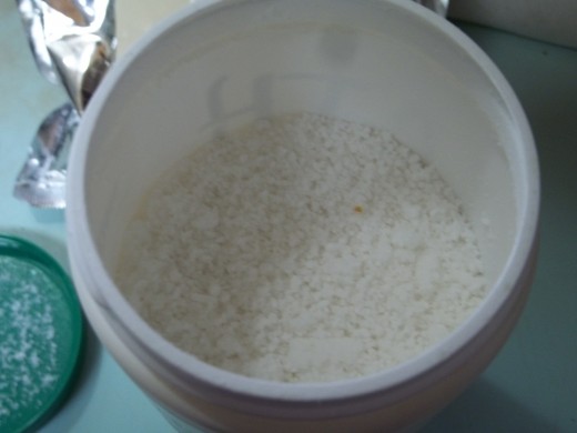 Properly mixed Milky Bath Salt will look like large granulated blended mixture.