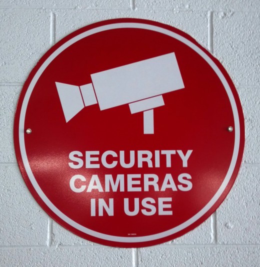 Warning signs might be effective to warn burglars that your office is secured with CCTV.