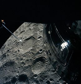 Picture taken from the Apollo 13 Lunar Module as it orbited 
