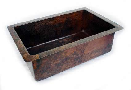Undermount copper kitchen sink