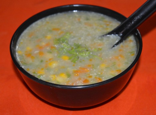 Sweet Corn Vegetable Soup 