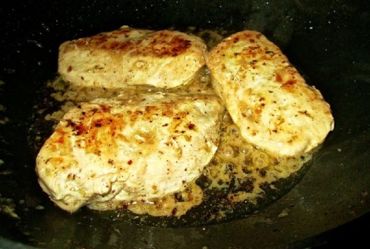 Saute the Chicken in Girard's Greek Feta Dressing