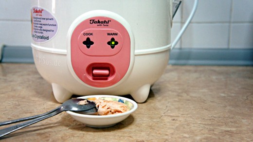Funny Rice Cooker Face is Sick and Puking
