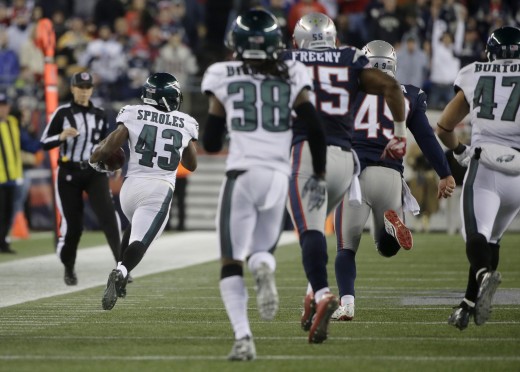 Philadelphia Eagles RB Darren Sproles is due for a punt return TD