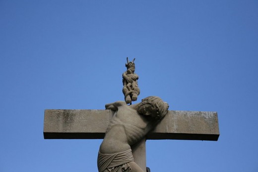 Detail of Berendonck's crucifixion group at St Victor's Cathedral, Xanten, Germany