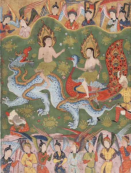 Adam and Eve This painting is coming from a copy of the Falnameh (Book of Omens) ascribed to Ja'far al-Sadiq.