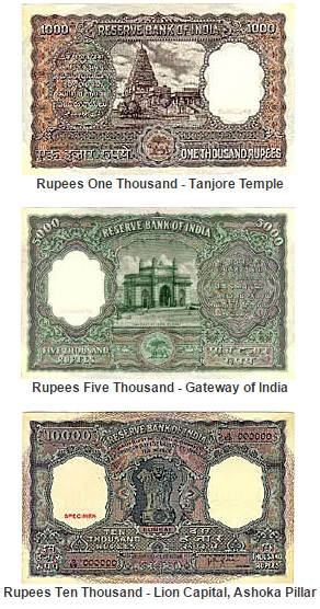 Previously Demonetized Indian Currency