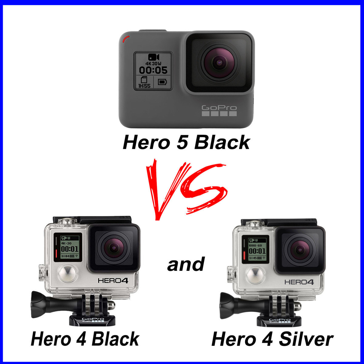 Gopro Hero 4 And 5 Comparison Chart