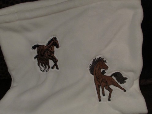 Reversible Pillow Pocket on Horse Billow
