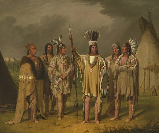 Six Blackfeet Chiefs painted by Paul Kane (1810 - 1871)