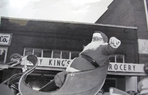 1950's Christmas,  downtown Poteau