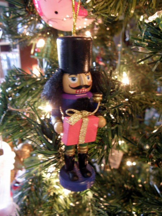 Several nutcrackers, varying in sizes, grace the tree.  They are just a small part of the growing collection for my oldest son.