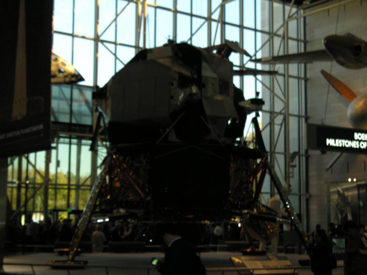 A mock up of the lunar module at the National Air & Space Museum in Washington, DC.