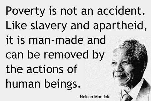 Nelson Mandela's quote on poverty 