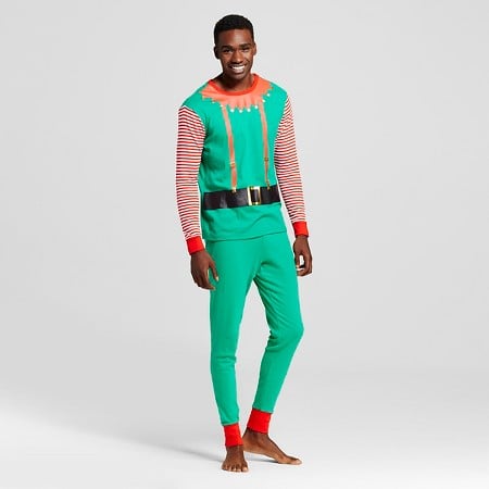 Target has these great Elf pajamas in men's, women's, and kid sizes...these would make a good costume.