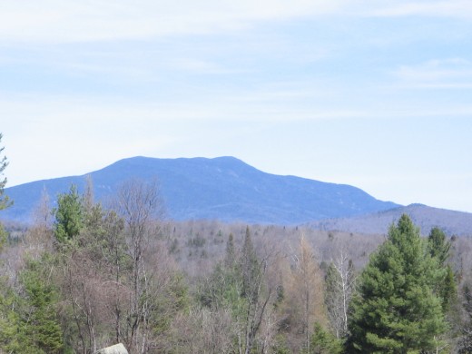 Looking at the High Peaks in the Adirondacks from the south.