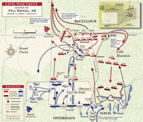 The Largest Civil War Battle West of the Mississippi River Pea Ridge ...