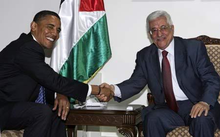 Obama and Palestinian Authority leader Mahmoud Abbas