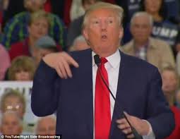 Trump making fun of a disabled reporter who dared speak out against him.